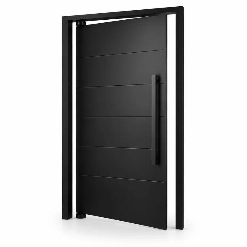 Porta Pivotante em acabamento preto