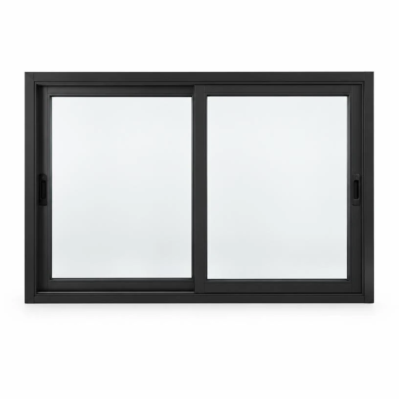 Vitrô Liso 2 Folhas em acabamento preto